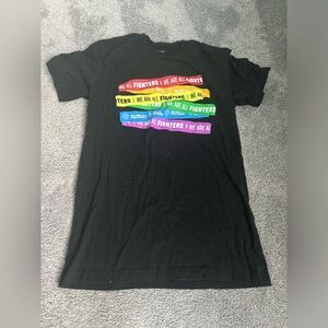 UFC Black Tee with Multicolor Graphic